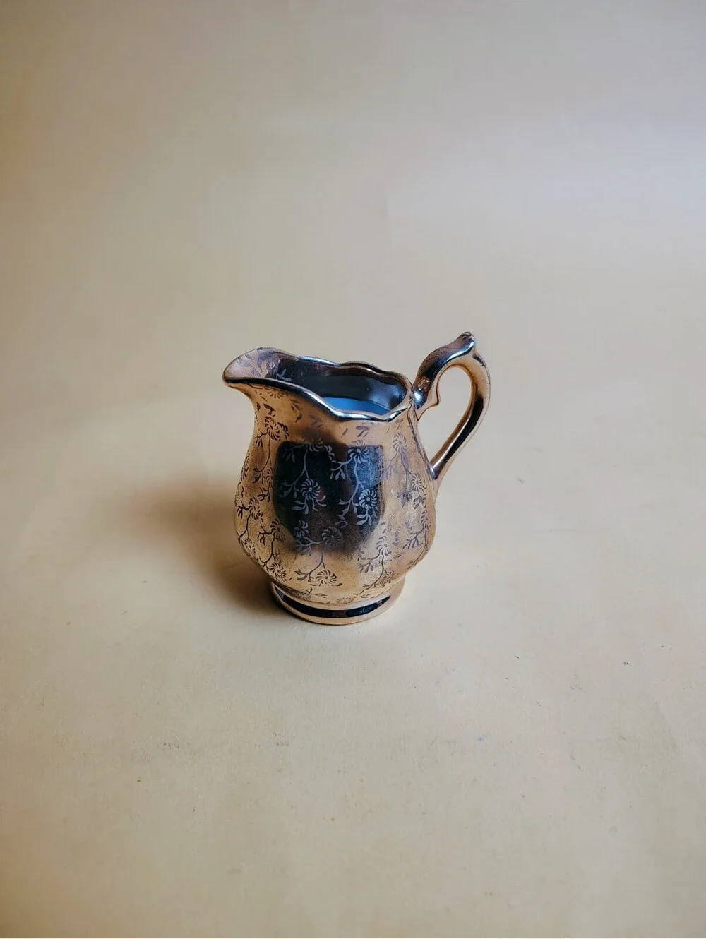 Vintage Bavaria 22K Gold Weeping Creamer Pitcher Mini 3